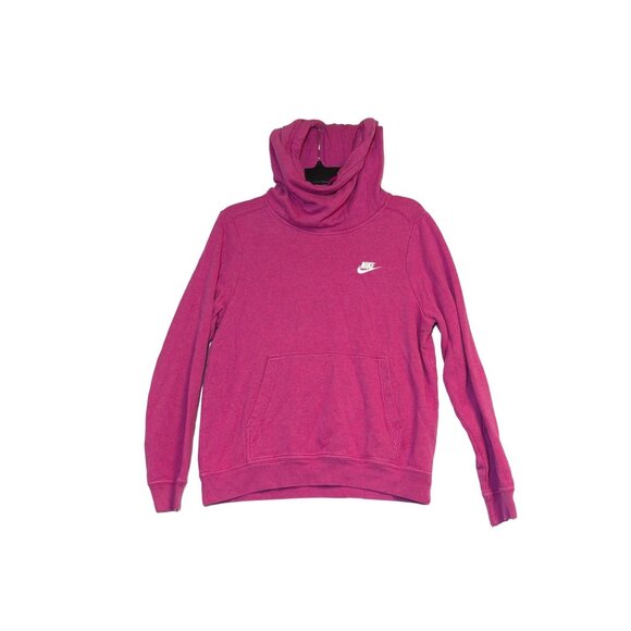 Nike Women's Medium Pink Pullover Hoodie With Kangaroo Pocket & Drawstring Cowl - Picture 1 of 5